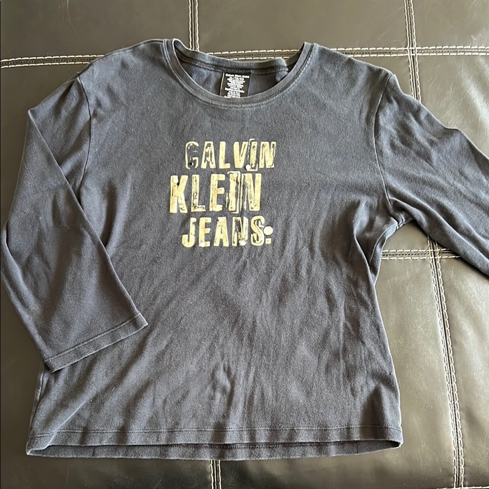 Vintage Calvin Klein Cropped Sleeve Shirt